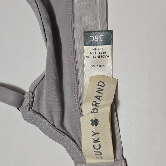 Lucky Brand Gray T-Shirt Bra with Adjustable Straps Size 36C - Picture 5 of 10